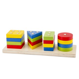 Geometrische stapel vormenpuzzel